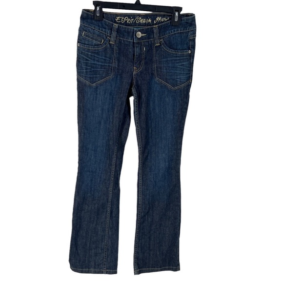 Espirit Dark Wash Mid Rise Bootcut Jeans - Picture 1 of 9